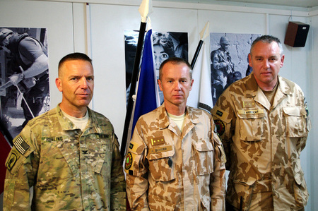 Colonel Rohling, US Task Force BAYONET commander, Colonel Genser and Colonel Kopecky