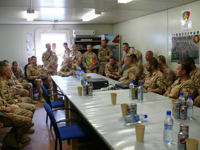 General Picek meets with soldiers of OMLT unit in the Wardak Province