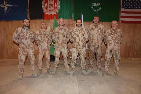 Awarded soldiers from "F" section - personnel of logistic and maintenance squads 
