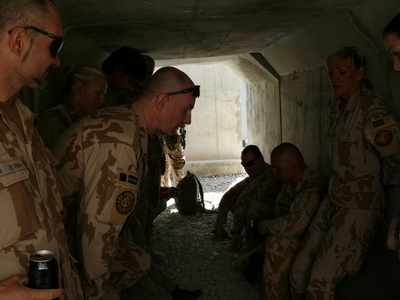 During a rocket attact to the Shank FOB in Logar