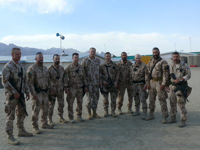 General Picek with Czech Military Police members at NPTC base in the Wardak Province