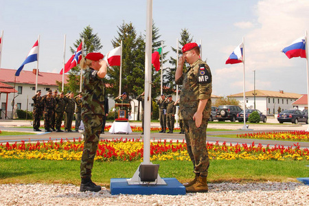 Czech flag raised at the Sarajevo EUFOR Headquarters