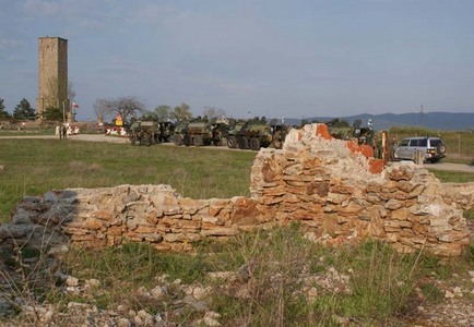 Czechs protect Gazimestan Monument, Kosovo, 2009