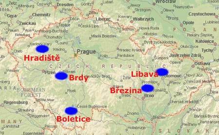 Five Military Regions of the Czech Republic