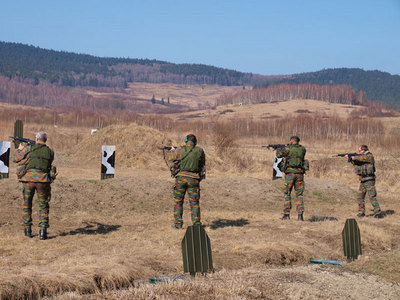 At the firing ground