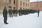 Personnel of chemical detachment for Czech NRF 2013 ready for inspection at Liberec (January 2013)
