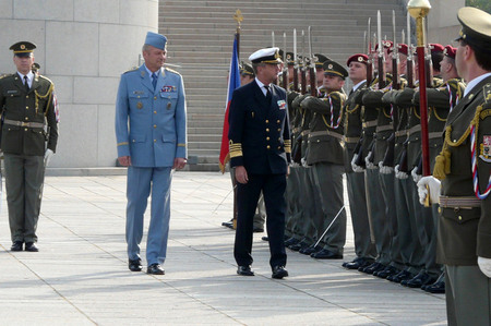 Welcome with parade at Prague - Vitkov Memorial