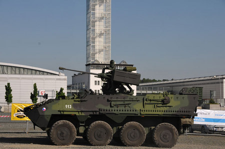 Pandur ride at IDET 2011 at Brno Fair Grounds