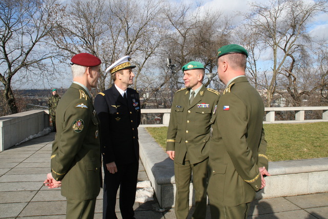 General de Rousiers in discussion with Czech generals