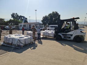 Transportní letoun CASA dopravil další materiální pomoc do Libanonu