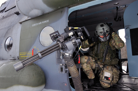 Life-fire training exercise for helicopter door gunners