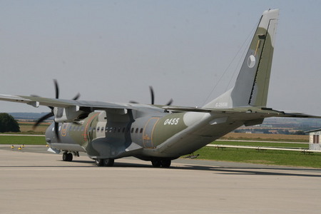 CASA rolling at the Caslav Air Base
