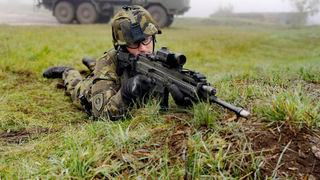 Součástí výcviku logistiků na Doupově bylo i zabezpečení brigádního úkolového uskupení 