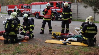 Součinnostní cvičení vojenských a civilních hasičů prověřilo společné postupy v případě mimořádné události