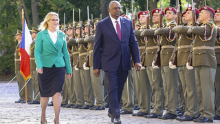 Illustration picture to the article Minister of Defence of the Czech Republic Jana Černochová received the U.S. Secretary of Defense Lloyd Austin in Prague