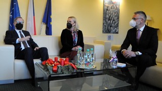 Brief meeting in the Minister’s new office