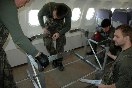 Installation of a stretcher