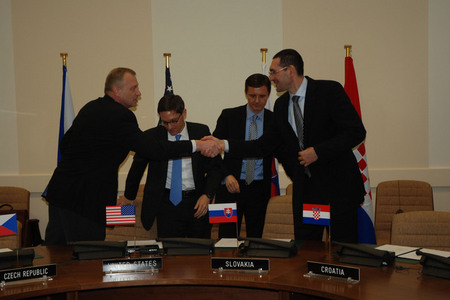 Multinational Aviation Training Centre document signed by four nations