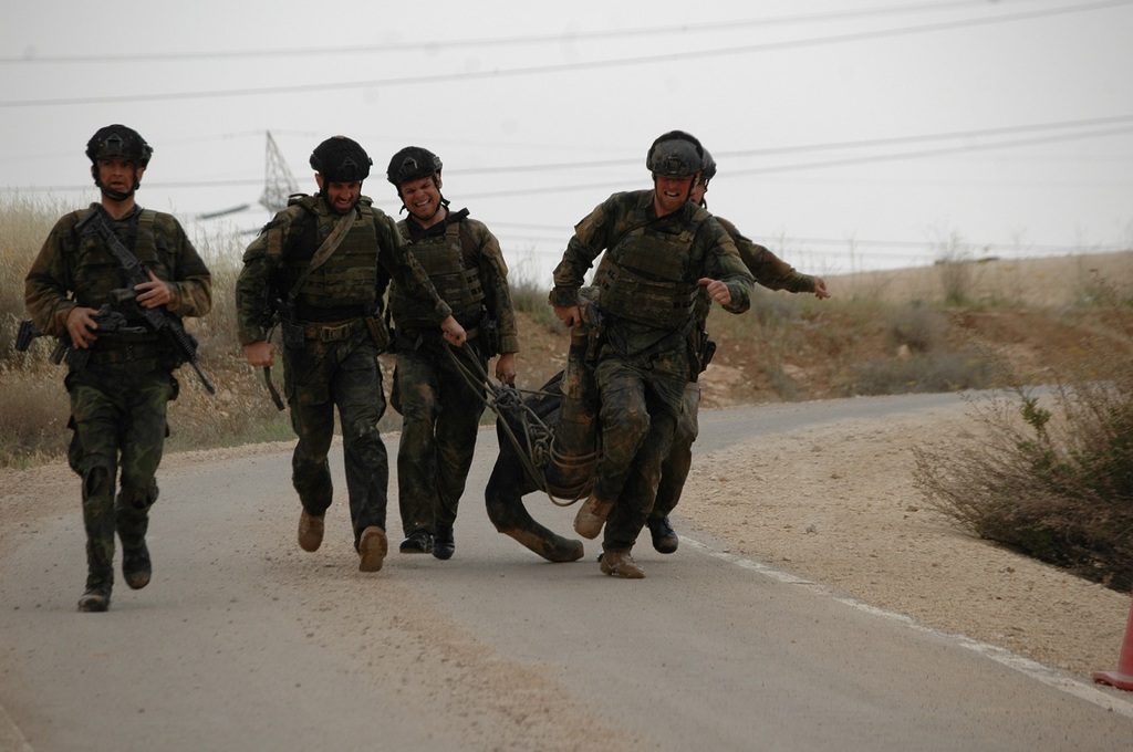 Transporting a "wounded" colleague