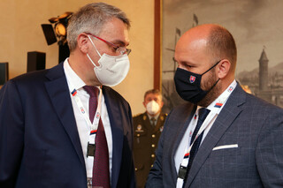 Minister of Defence of the Czech Republic Lubomír Metnar with his Slovak counterpart 