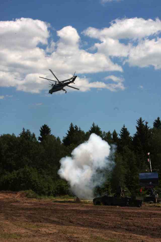 Combat support by Mil-35 helicopters