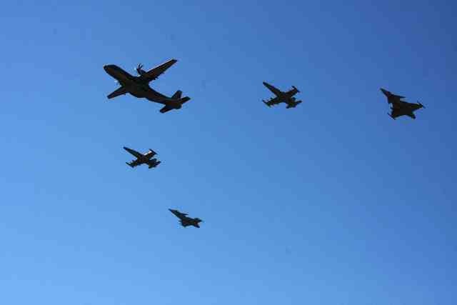 Flypast of Czech Air Force aircraft