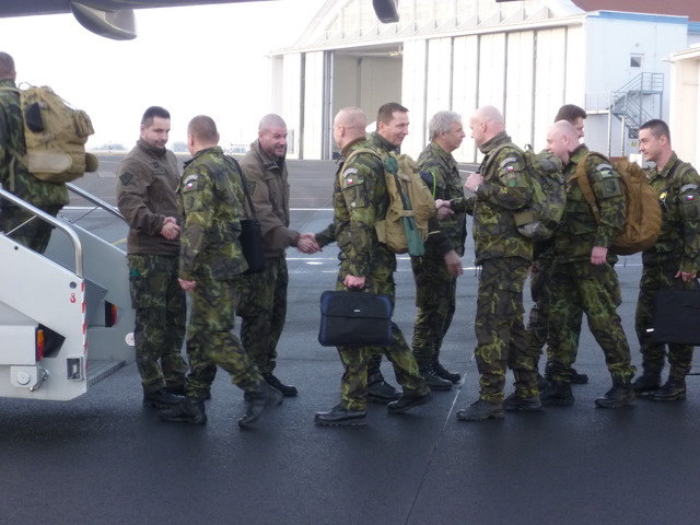 Soldiers boarding an Airbus before flight to Africa