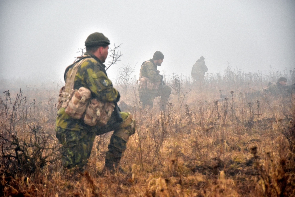 Soldiers in tactical training exercise