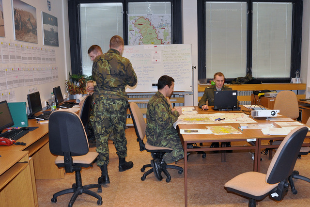 At the exercise site of the Command Staff