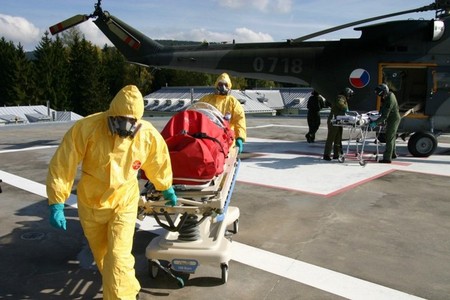 Heliport on the roof of the Infection Hospital