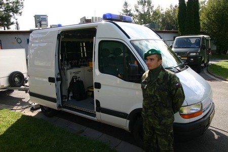 Ambulance vehicle of a mobile biological team in an urban version