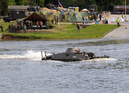 Floating 2013: Czech flag hoisted and a wheeled vehicle MT-LB afloat