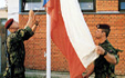 Hoisting the Czech fag daily ceremony