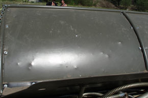 Effects of explosion of mine Pp Mi on a shield of flail-chain unit