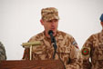 Colonel Honzak at the hand-over ceremony