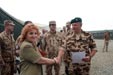 Ms Vlasta Parkanova greets Slovak Major